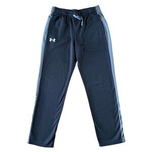Under Armour Black/Gray Athletic Pants Loose Fit Youth Large